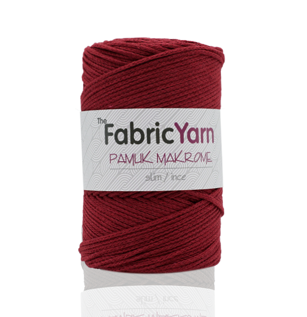 BORDO PAMUK MAKROME İNCE İP