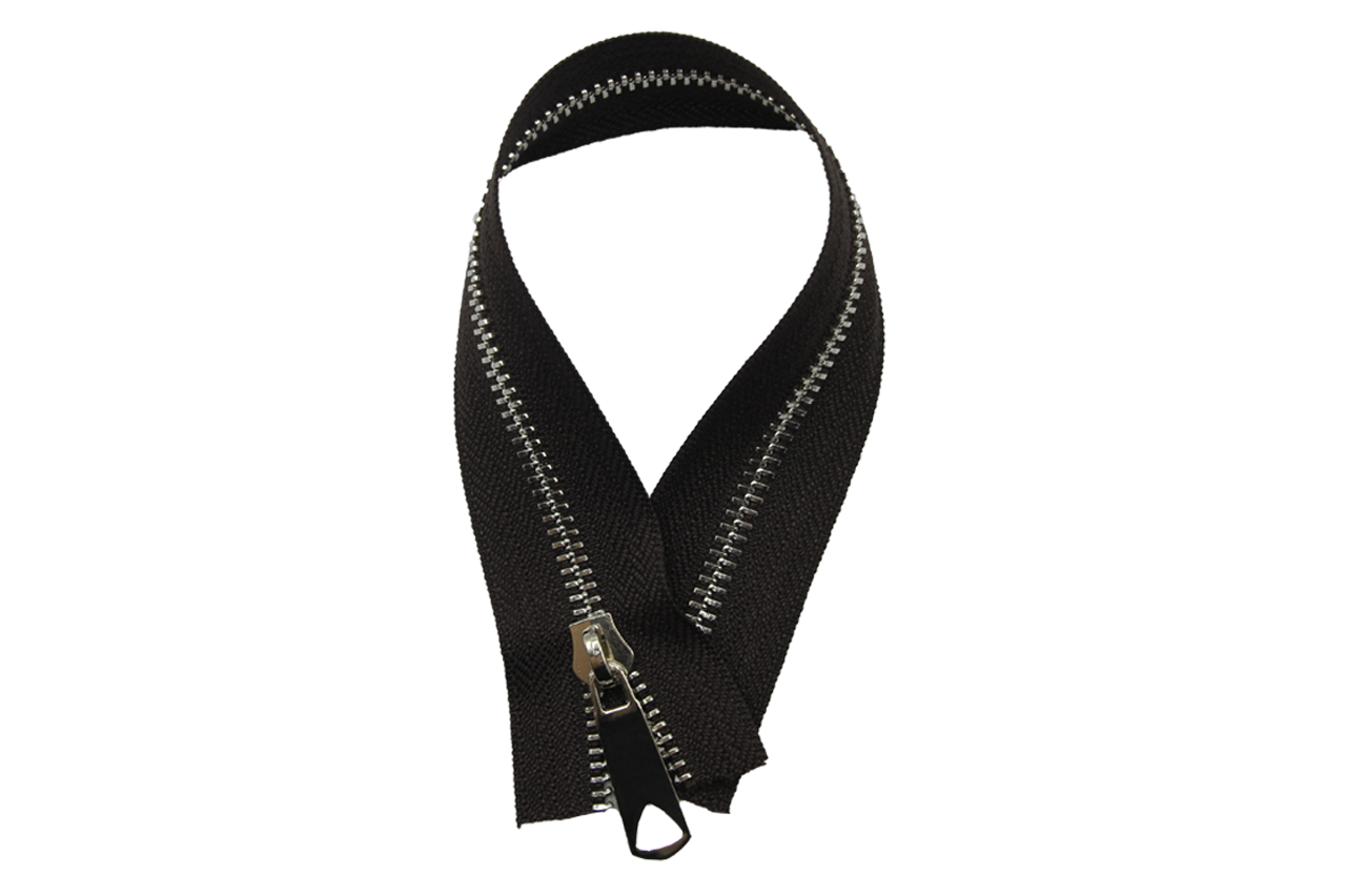 KAHVERENGİ FERMUAR GÜMÜŞ 30 CM