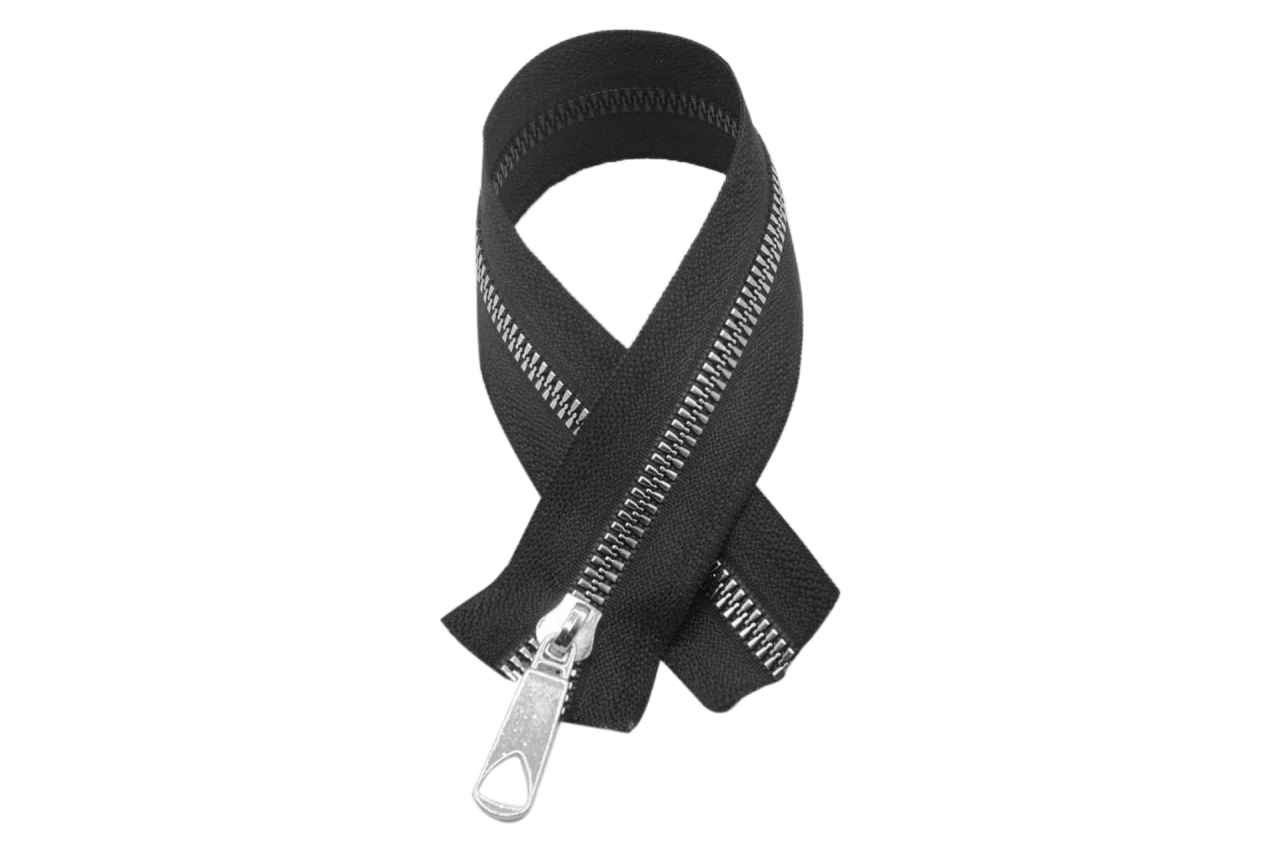SİYAH FERMUAR GÜMÜŞ 30 CM