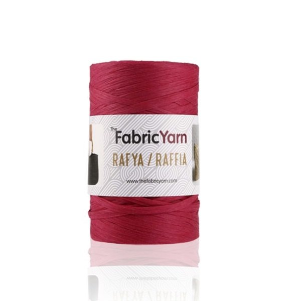 Koyu Pembe Rafya İp Doğal Kağıt Rafya 225 mt./ 150 gr. Supla Çanta Şapka Dekoratif ürünler