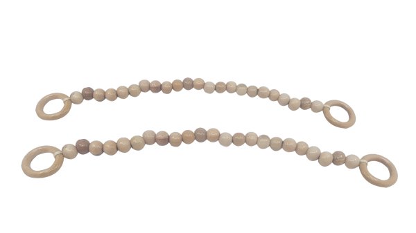 İpli Boncuklu Naturel 45 cm (Çift)