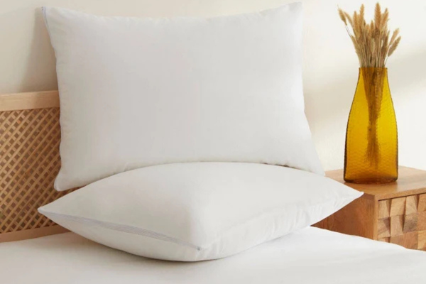Beyaz Pamuk Saten Yastık Kılıf / 2 Adet