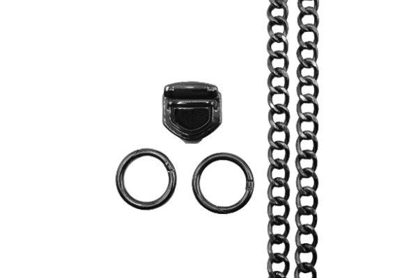 SİYAH NİKEL  ÇANTA SETİ 22