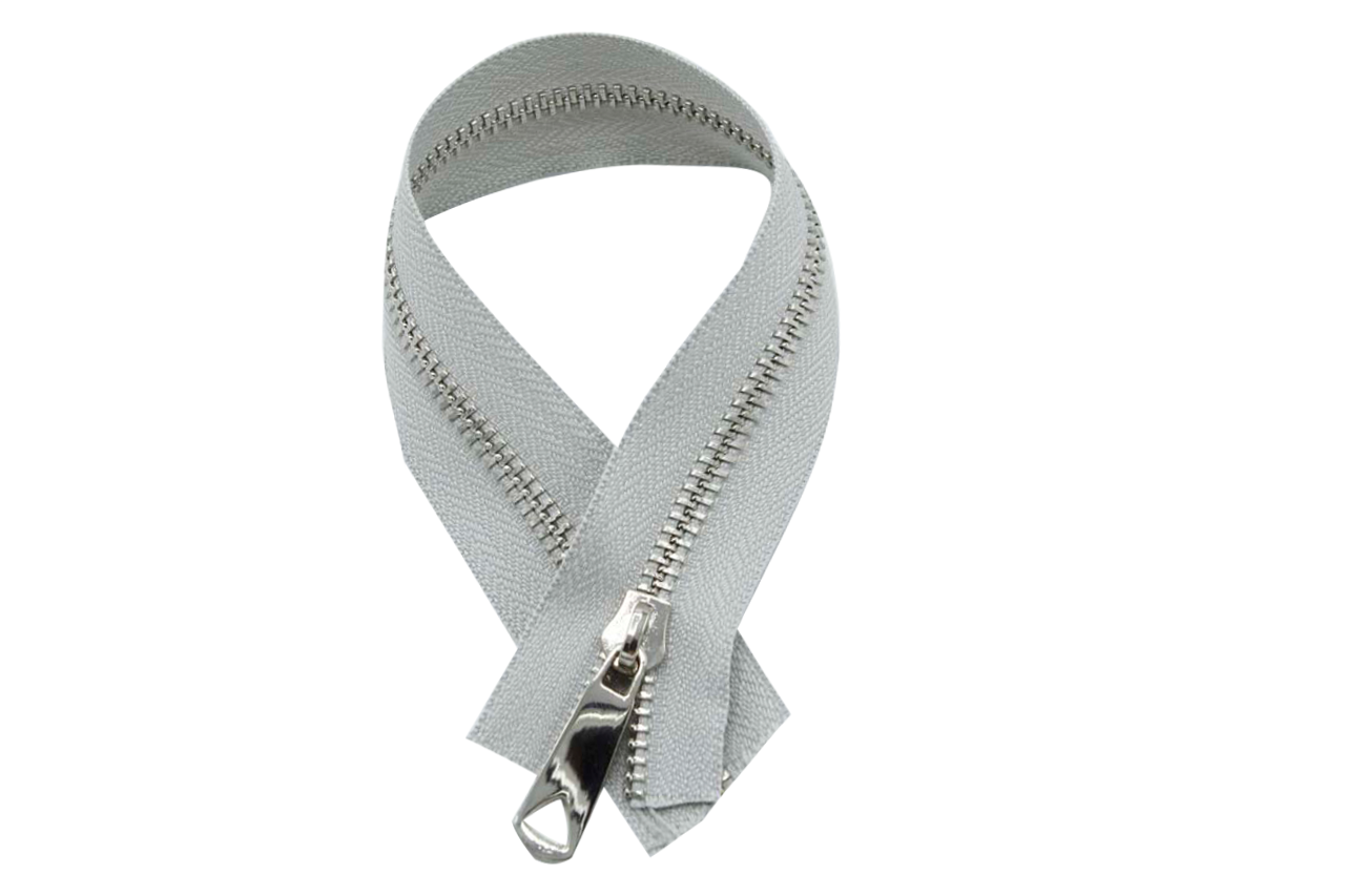 AÇIK GRİ FERMUAR GÜMÜŞ 30 CM